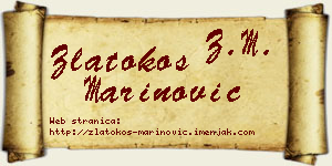 Zlatokos Marinović vizit kartica
